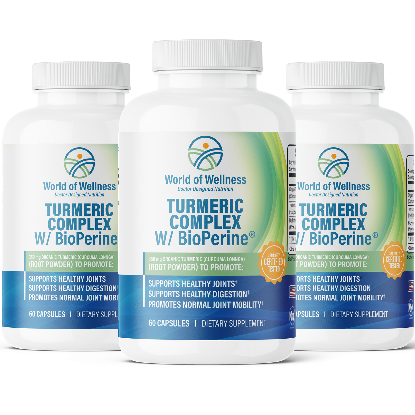 Turmeric w/ Bioperine, 1-3 serv. sz