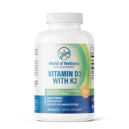 Vitamin D3 with K2, 1-3 serv. sz