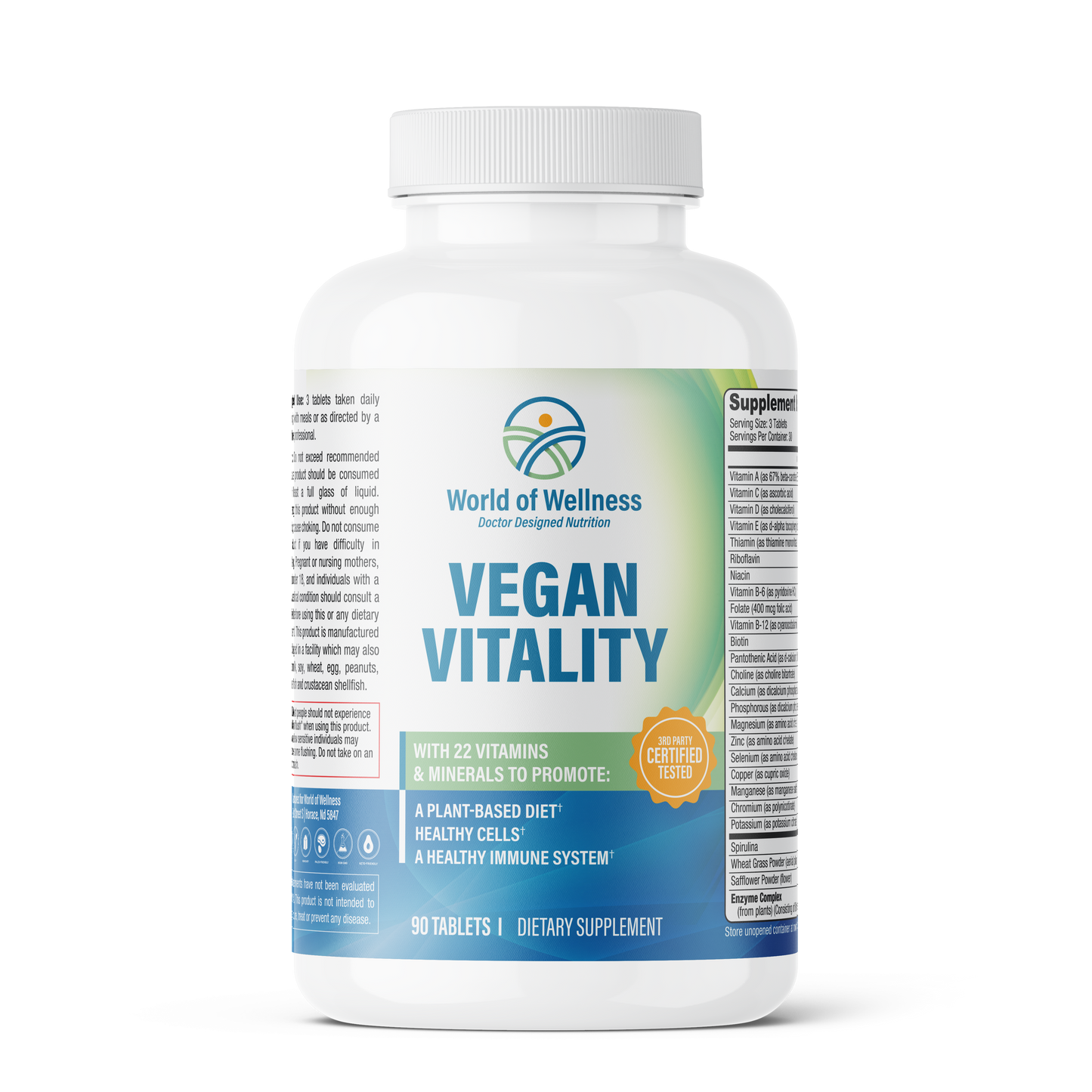 Vegan Multivitamin, 3 serv. sz