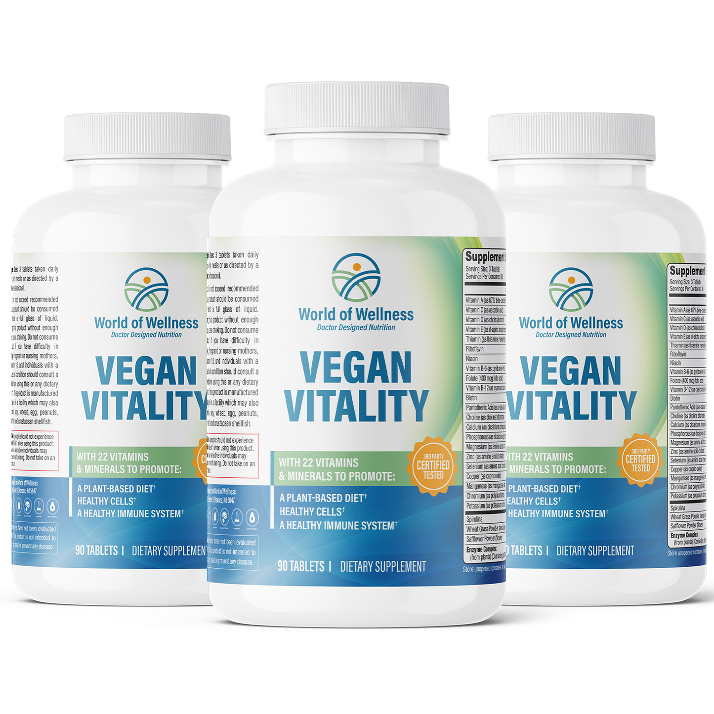 Vegan Multivitamin, 3 serv. sz